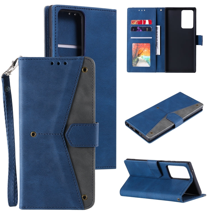 For Samsung Galaxy Note20 Ultra Stitching Calf Texture Horizontal Flip Leather Case with Holder & Card Slots & Wallet