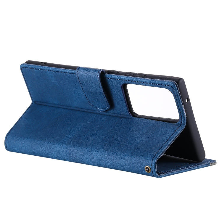 For Samsung Galaxy Note20 Ultra Stitching Calf Texture Horizontal Flip Leather Case with Holder & Card Slots & Wallet
