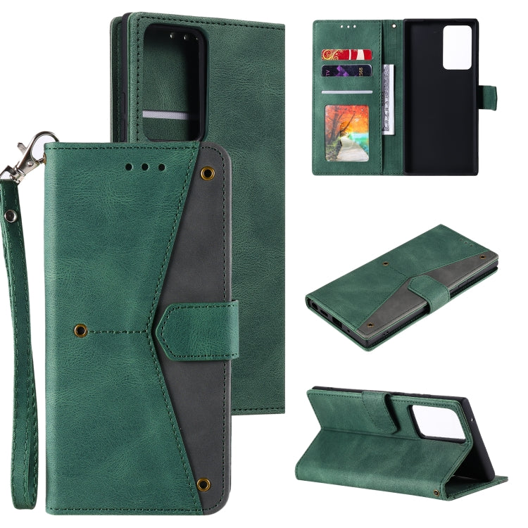 For Samsung Galaxy Note20 Ultra Stitching Calf Texture Horizontal Flip Leather Case with Holder & Card Slots & Wallet