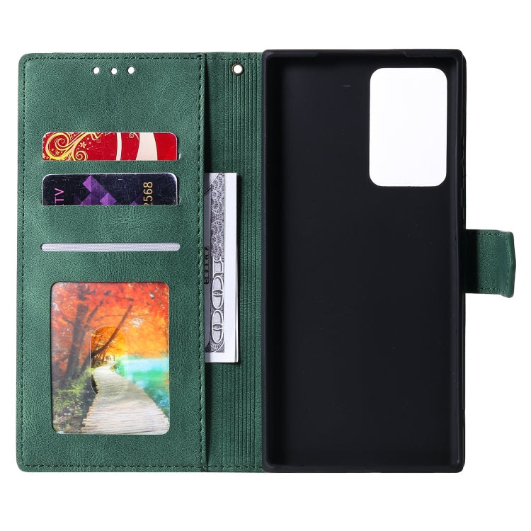 For Samsung Galaxy Note20 Ultra Stitching Calf Texture Horizontal Flip Leather Case with Holder & Card Slots & Wallet