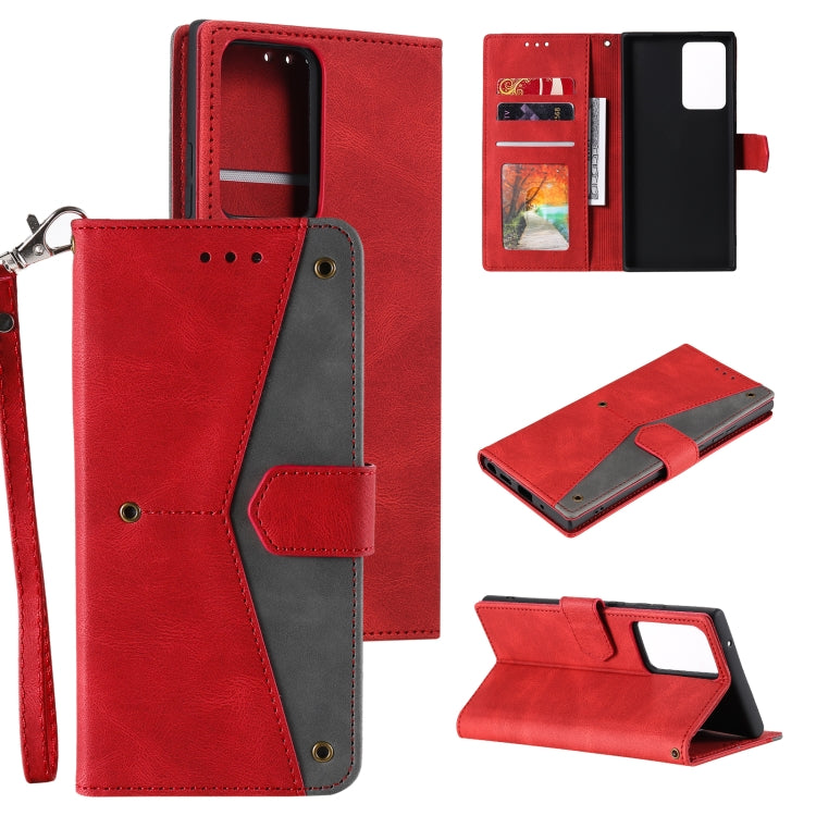 For Samsung Galaxy Note20 Ultra Stitching Calf Texture Horizontal Flip Leather Case with Holder & Card Slots & Wallet
