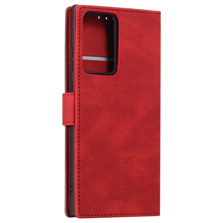 For Samsung Galaxy Note20 Ultra Stitching Calf Texture Horizontal Flip Leather Case with Holder & Card Slots & Wallet