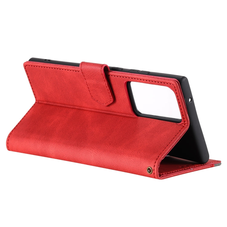 For Samsung Galaxy Note20 Ultra Stitching Calf Texture Horizontal Flip Leather Case with Holder & Card Slots & Wallet
