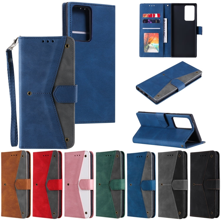 For Samsung Galaxy Note20 Ultra Stitching Calf Texture Horizontal Flip Leather Case with Holder & Card Slots & Wallet