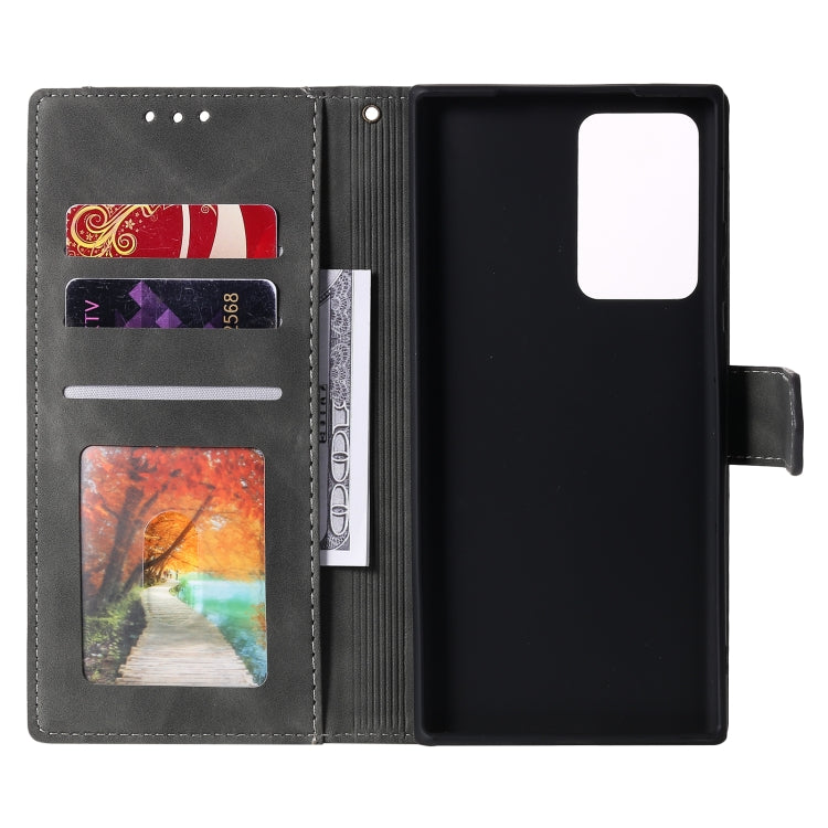 For Samsung Galaxy Note20 Ultra Stitching Calf Texture Horizontal Flip Leather Case with Holder & Card Slots & Wallet