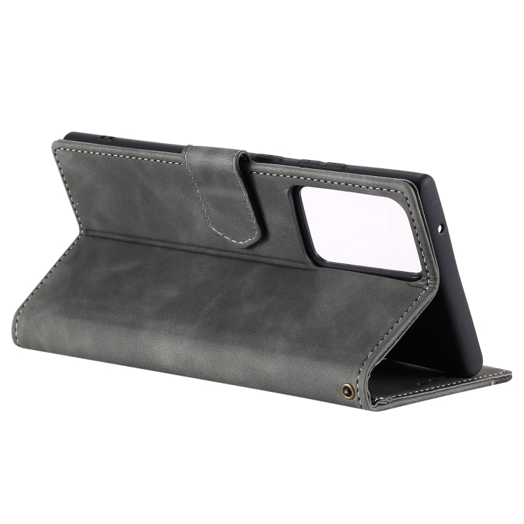 For Samsung Galaxy Note20 Ultra Stitching Calf Texture Horizontal Flip Leather Case with Holder & Card Slots & Wallet