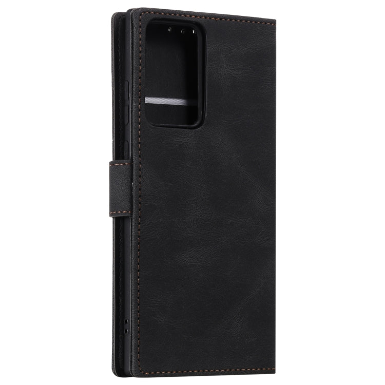 For Samsung Galaxy Note20 Ultra Stitching Calf Texture Horizontal Flip Leather Case with Holder & Card Slots & Wallet
