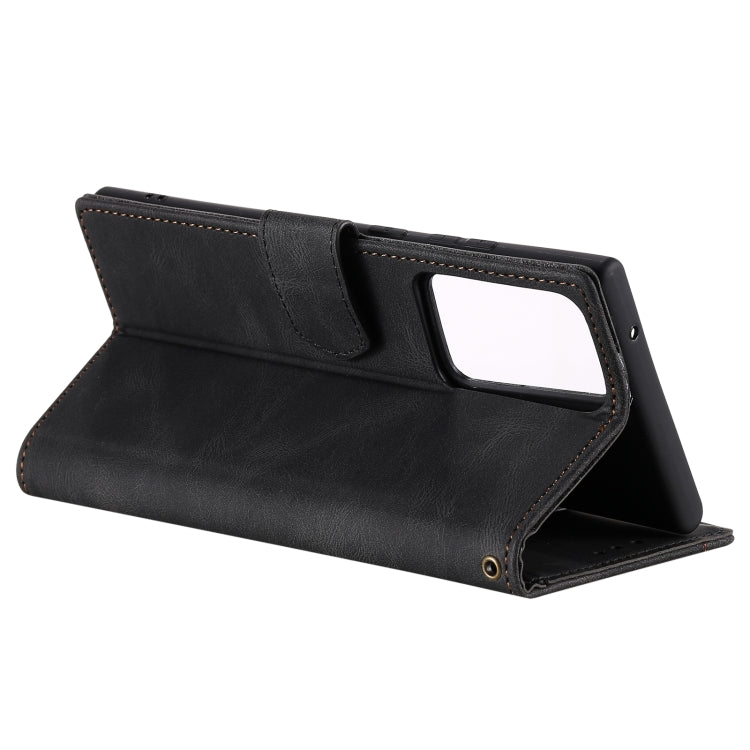 For Samsung Galaxy Note20 Ultra Stitching Calf Texture Horizontal Flip Leather Case with Holder & Card Slots & Wallet