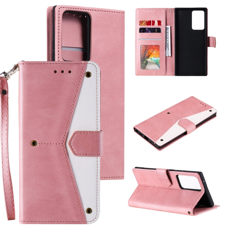 For Samsung Galaxy Note20 Ultra Stitching Calf Texture Horizontal Flip Leather Case with Holder & Card Slots & Wallet