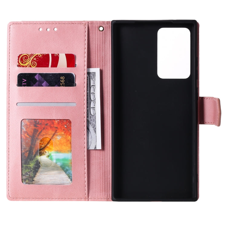 For Samsung Galaxy Note20 Ultra Stitching Calf Texture Horizontal Flip Leather Case with Holder & Card Slots & Wallet