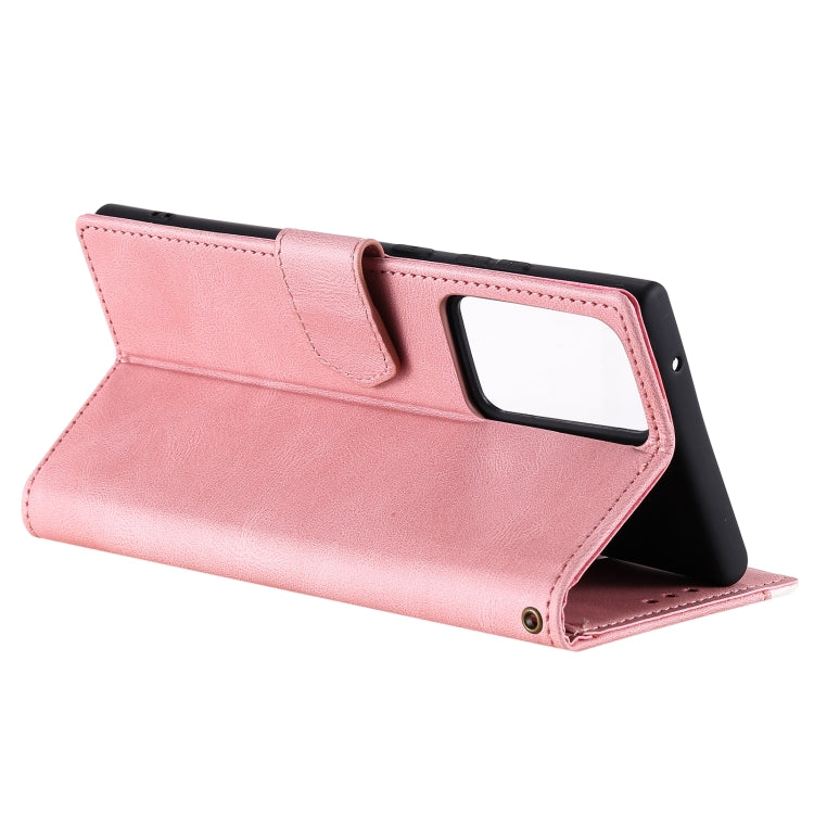 For Samsung Galaxy Note20 Ultra Stitching Calf Texture Horizontal Flip Leather Case with Holder & Card Slots & Wallet
