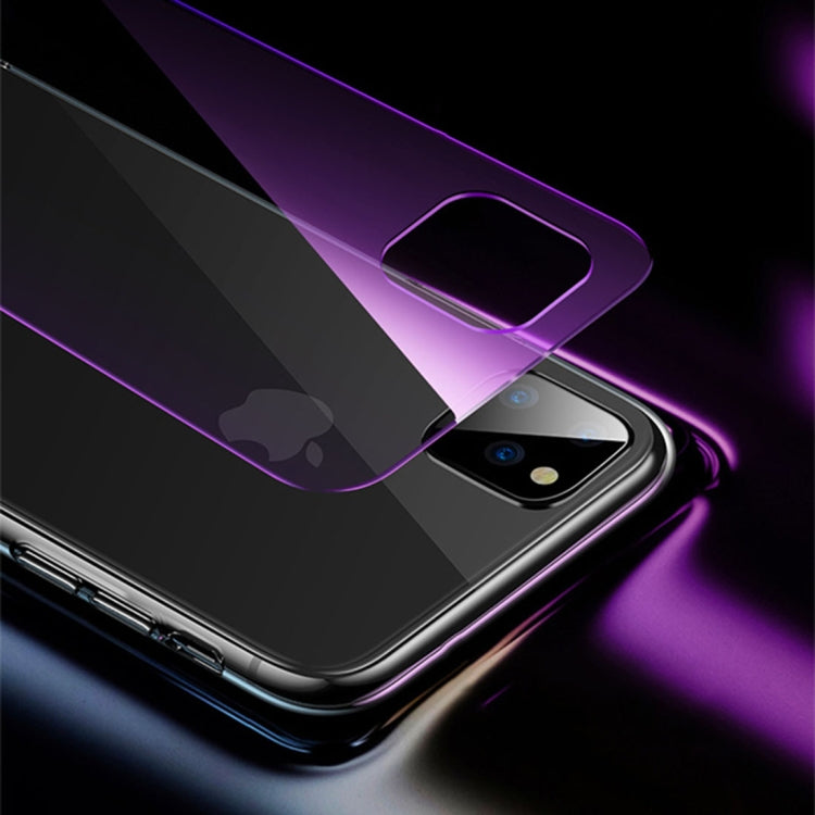 For iPhone 11 CAFELE Color Transparent Series Silicone Edge + Glass Back Plate Anti-scratch Anti-fingerprint Gradient Phone Protective Case
