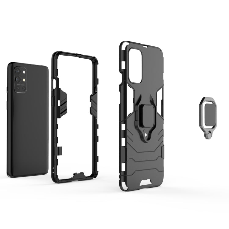 For OnePlus 9R Shockproof PC + TPU Protective Case with Magnetic Ring Holder