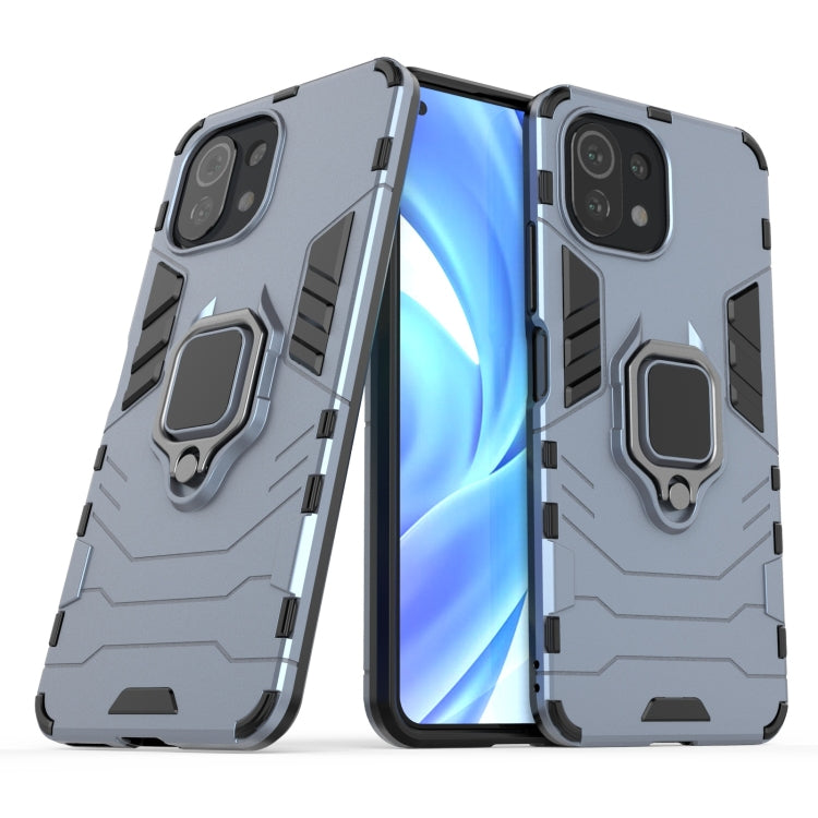 For Xiaomi Mi 11 Lite Shockproof PC + TPU Protective Case with Magnetic Ring Holder