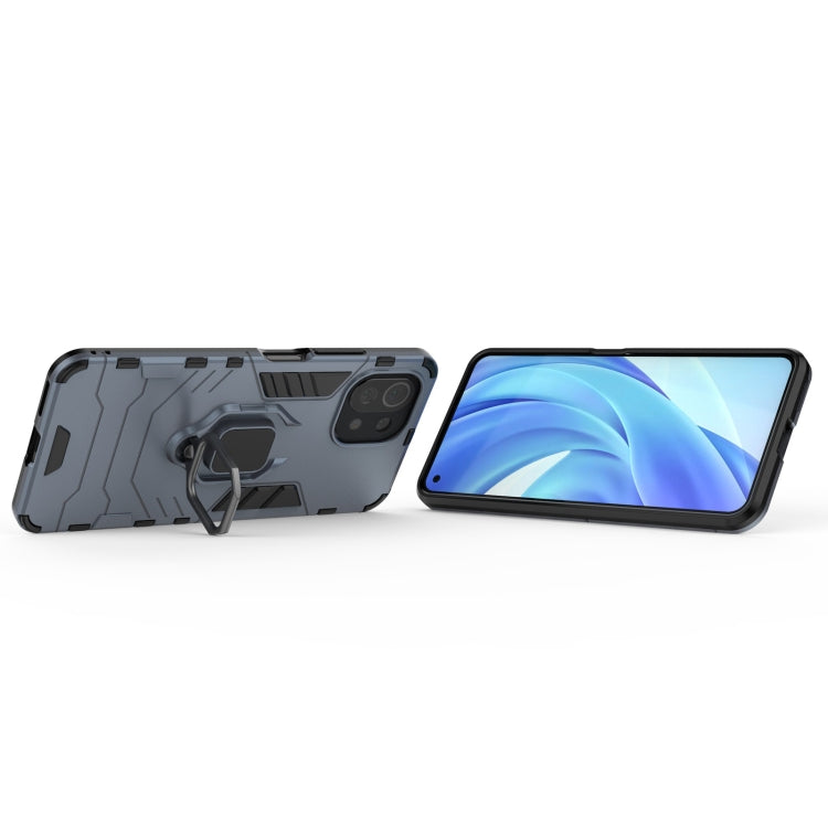 For Xiaomi Mi 11 Lite Shockproof PC + TPU Protective Case with Magnetic Ring Holder