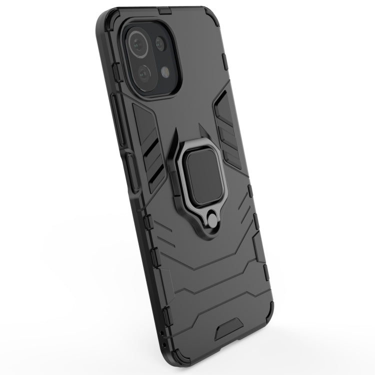 For Xiaomi Mi 11 Lite Shockproof PC + TPU Protective Case with Magnetic Ring Holder