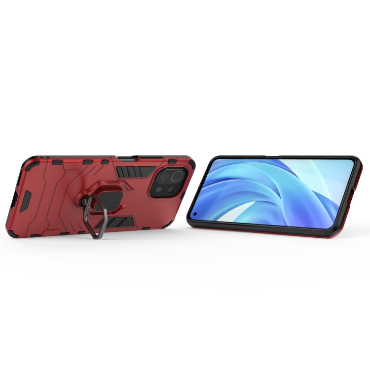 For Xiaomi Mi 11 Lite Shockproof PC + TPU Protective Case with Magnetic Ring Holder