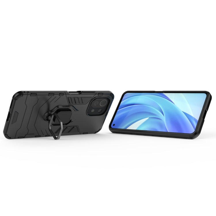 For Xiaomi Mi 11 Lite Shockproof PC + TPU Protective Case with Magnetic Ring Holder