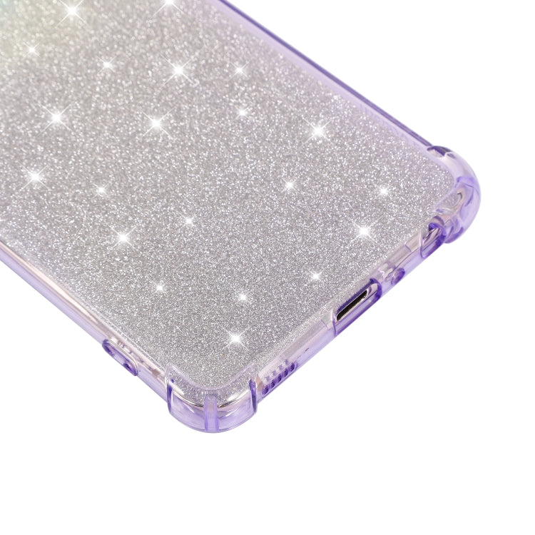 For Samsung Galaxy A72 5G / 4G Gradient Glitter Powder Shockproof TPU Protective Case