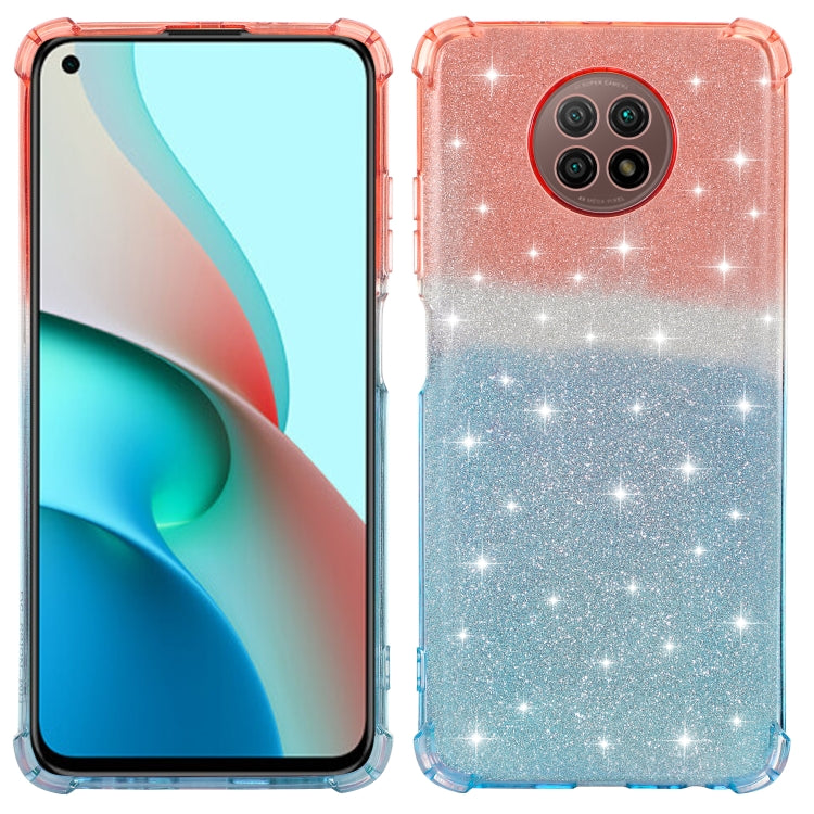 For OPPO F17 Pro Gradient Glitter Powder Shockproof TPU Protective Case