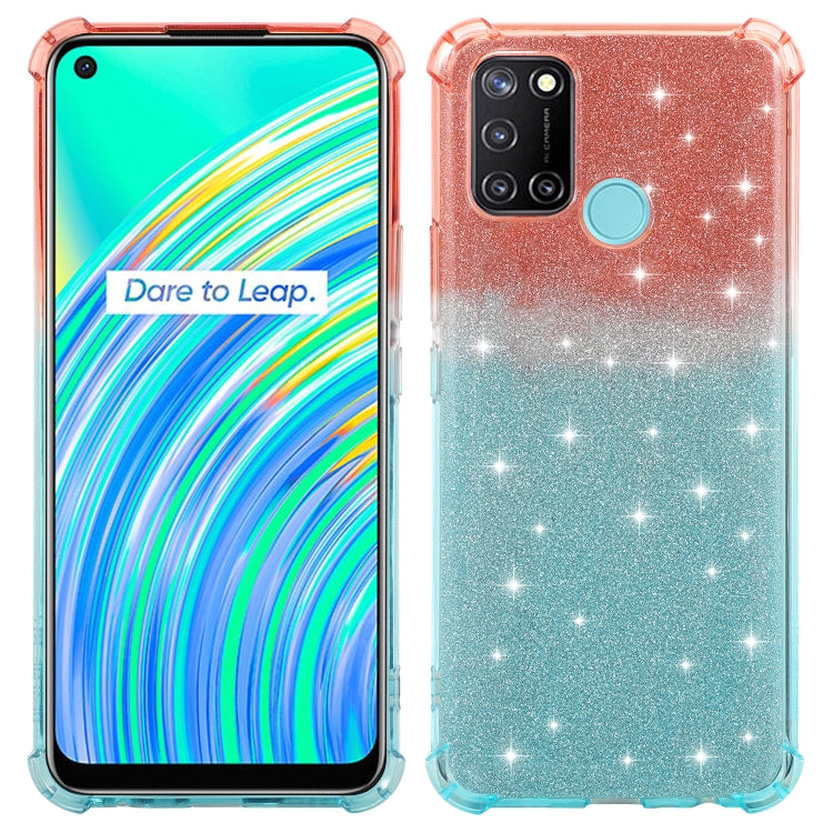 For Realme C17 Gradient Glitter Powder Shockproof TPU Protective Case