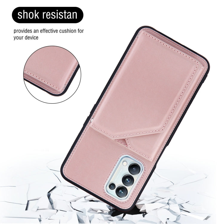 For OPPO A93 5G Skin Feel PU + TPU + PC Back Cover Shockproof Case with Card Slots & Holder & Photo Frame