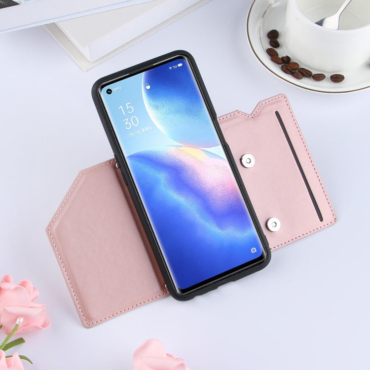 For OPPO A93 5G Skin Feel PU + TPU + PC Back Cover Shockproof Case with Card Slots & Holder & Photo Frame