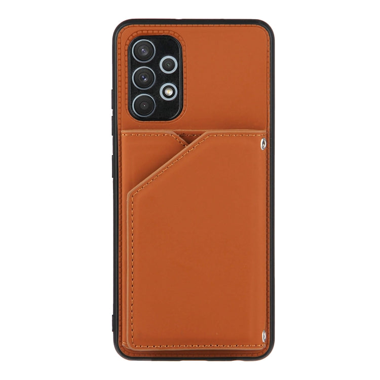 For Samsung Galaxy A32 4G (EU Version) Skin Feel PU + TPU + PC Back Cover Shockproof Case with Card Slots & Holder & Photo Frame