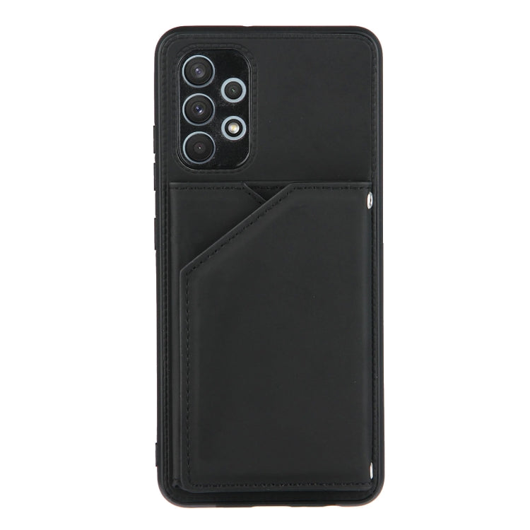 For Samsung Galaxy A32 4G (EU Version) Skin Feel PU + TPU + PC Back Cover Shockproof Case with Card Slots & Holder & Photo Frame