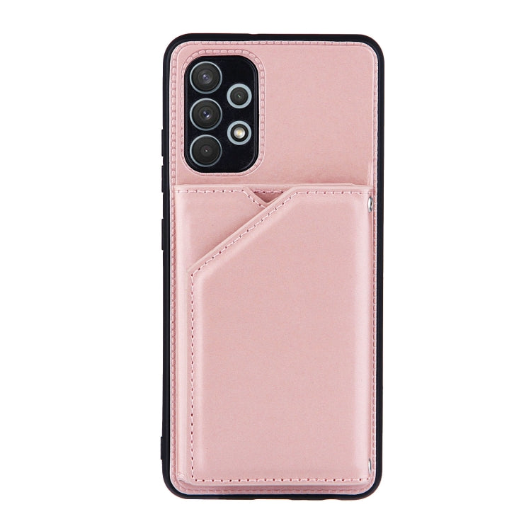 For Samsung Galaxy A32 4G (EU Version) Skin Feel PU + TPU + PC Back Cover Shockproof Case with Card Slots & Holder & Photo Frame