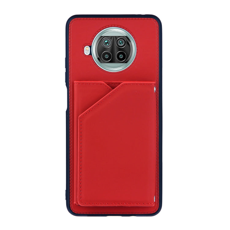 For Xiaomi Mi 10T Lite 5G Skin Feel PU + TPU + PC Back Cover Shockproof Case with Card Slots & Holder & Photo Frame