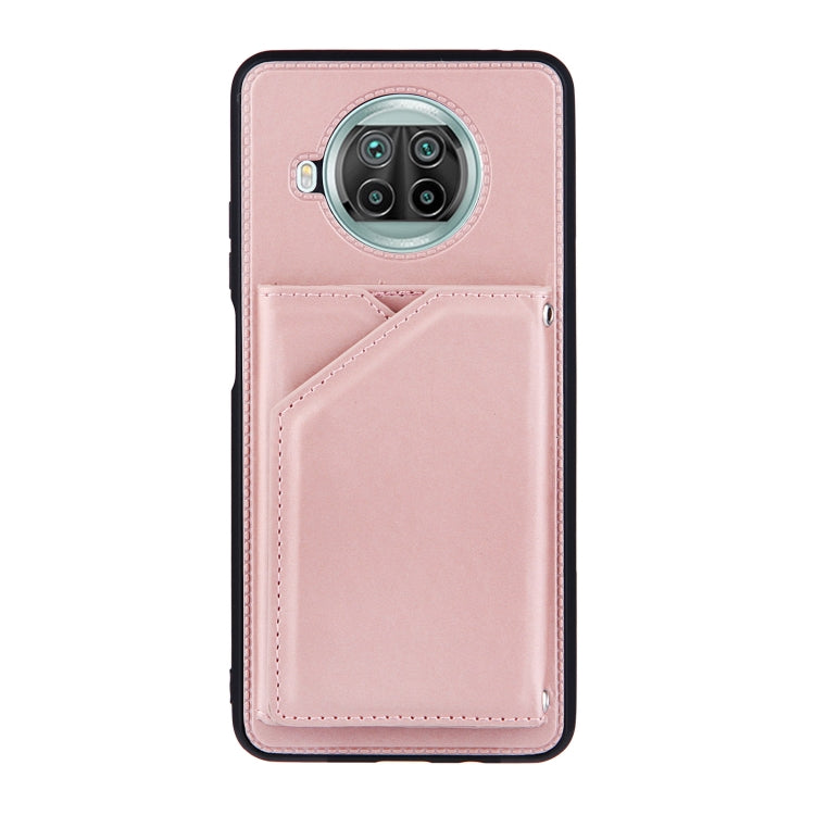 For Xiaomi Mi 10T Lite 5G Skin Feel PU + TPU + PC Back Cover Shockproof Case with Card Slots & Holder & Photo Frame