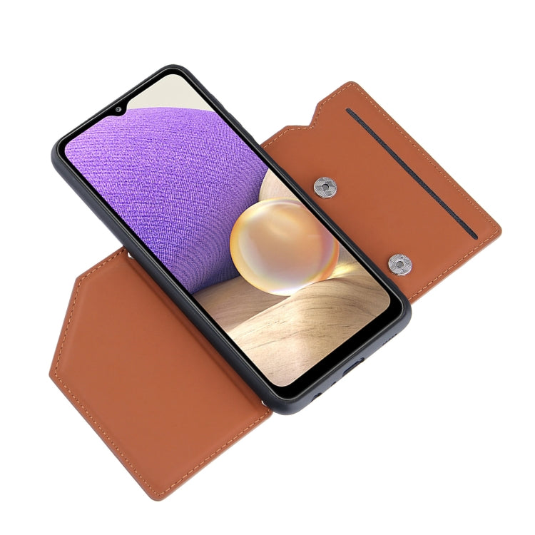 For Xiaomi Poco M3 / Redmi Note 9 4G Skin Feel PU + TPU + PC Back Cover Shockproof Case with Card Slots & Holder & Photo Frame