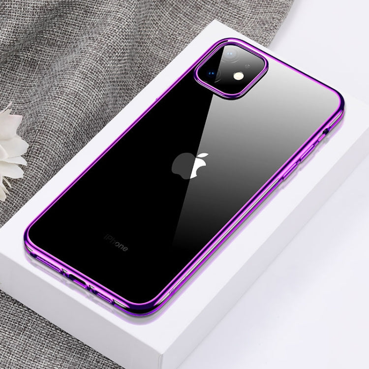 For iPhone 11 Pro CAFELE Flash Plating Series Transparent Anti-fingerprint Full Coverage Anti-fall Phone Soft Protective Case