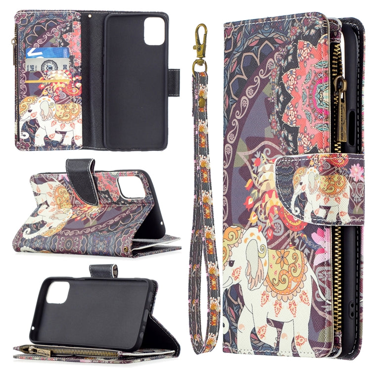 For LG K42 Colored Drawing Pattern Zipper Horizontal Flip Leather Case with Holder & Card Slots & Wallet