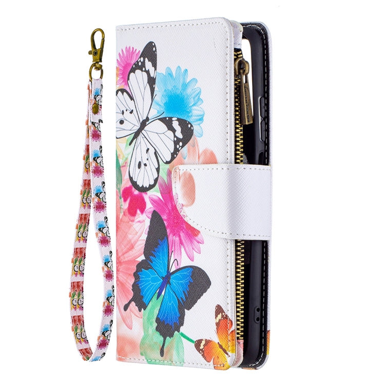 For Xiaomi Redmi Note 10 4G Colored Drawing Pattern Zipper Horizontal Flip Leather Case with Holder & Card Slots & Wallet