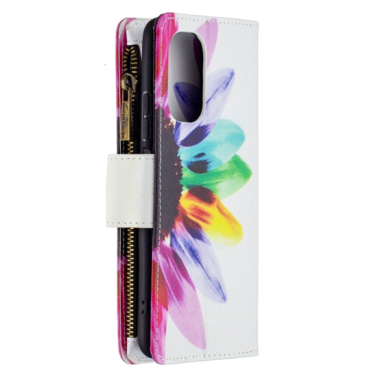 For Xiaomi Mi 11i / Poco F3 / Redmi K40 / K40 Pro Colored Drawing Pattern Zipper Horizontal Flip Leather Case with Holder & Card Slots & Wallet