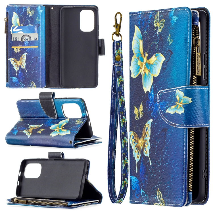 For Xiaomi Mi 11i / Poco F3 / Redmi K40 / K40 Pro Colored Drawing Pattern Zipper Horizontal Flip Leather Case with Holder & Card Slots & Wallet