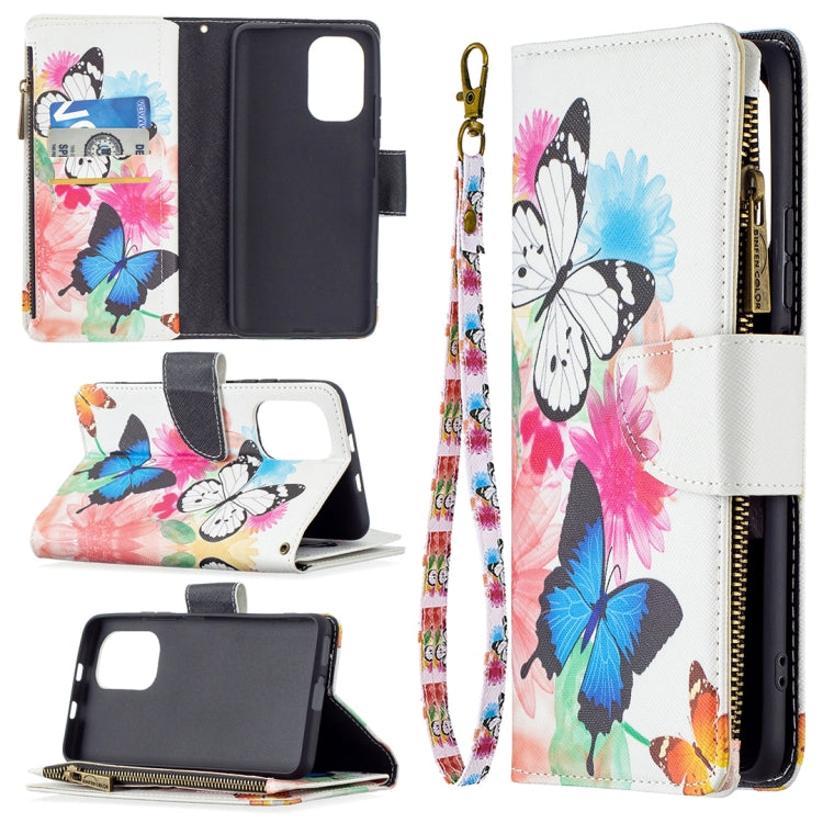 For Xiaomi Mi 11i / Poco F3 / Redmi K40 / K40 Pro Colored Drawing Pattern Zipper Horizontal Flip Leather Case with Holder & Card Slots & Wallet