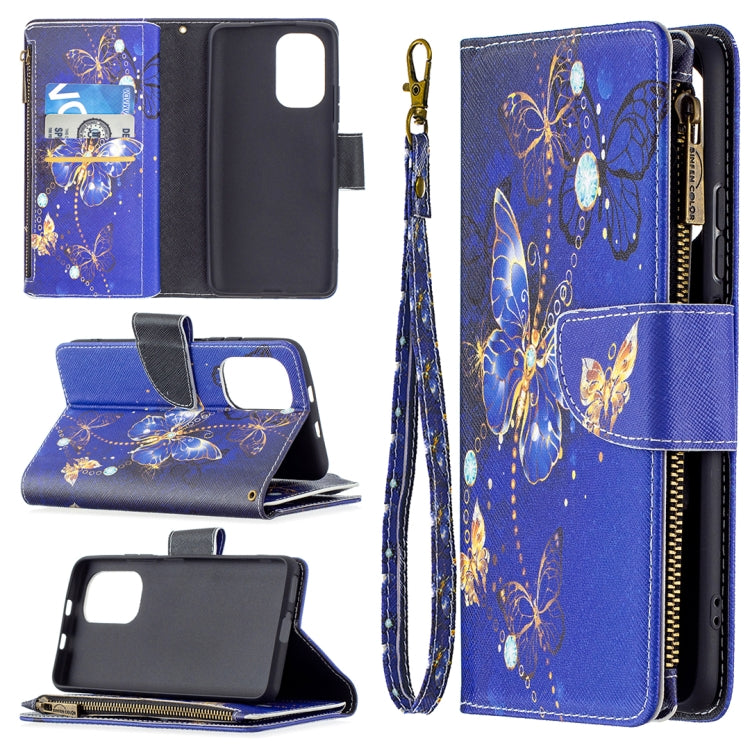 For Xiaomi Mi 11i / Poco F3 / Redmi K40 / K40 Pro Colored Drawing Pattern Zipper Horizontal Flip Leather Case with Holder & Card Slots & Wallet