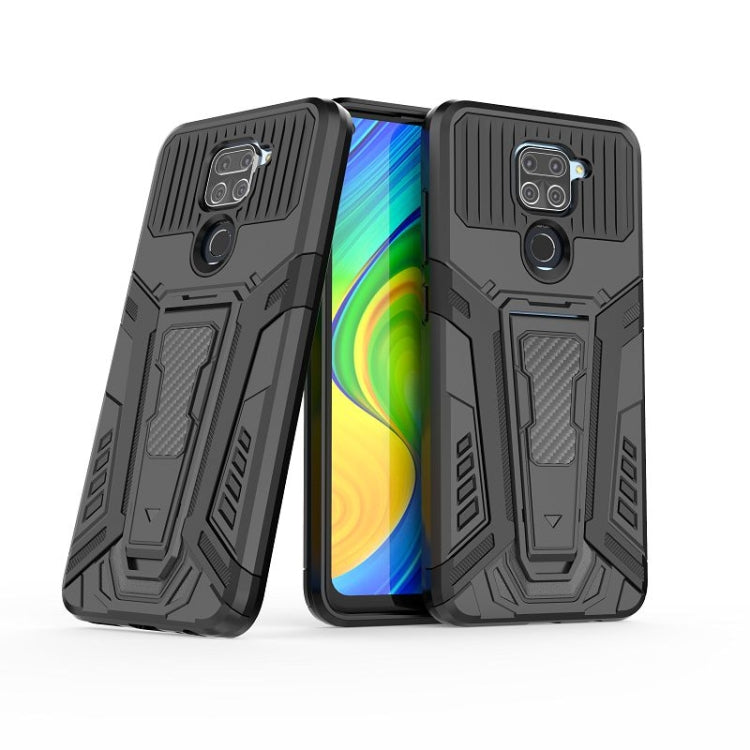 For Xiaomi Redmi Note 9 War Chariot Series Armor All-inclusive Shockproof PC + TPU Protective Case with Invisible Holder