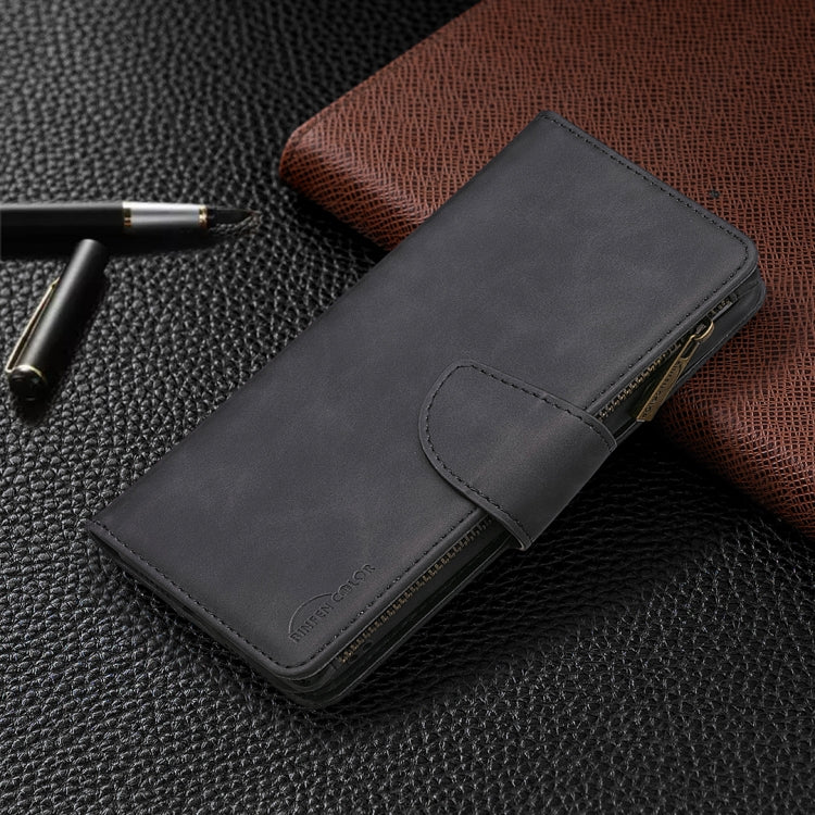 For Samsung Galaxy A52 5G / 4G Skin Feel Detachable Magnetic Zipper Horizontal Flip PU Leather Case with Multi-Card Slots & Holder & Wallet & Photo Frame & Lanyard