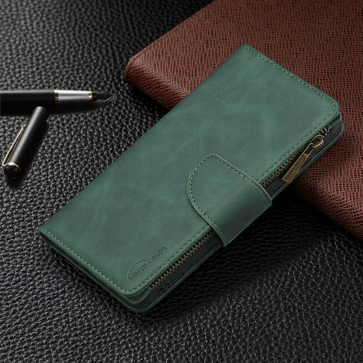 For Samsung Galaxy A52 5G / 4G Skin Feel Detachable Magnetic Zipper Horizontal Flip PU Leather Case with Multi-Card Slots & Holder & Wallet & Photo Frame & Lanyard