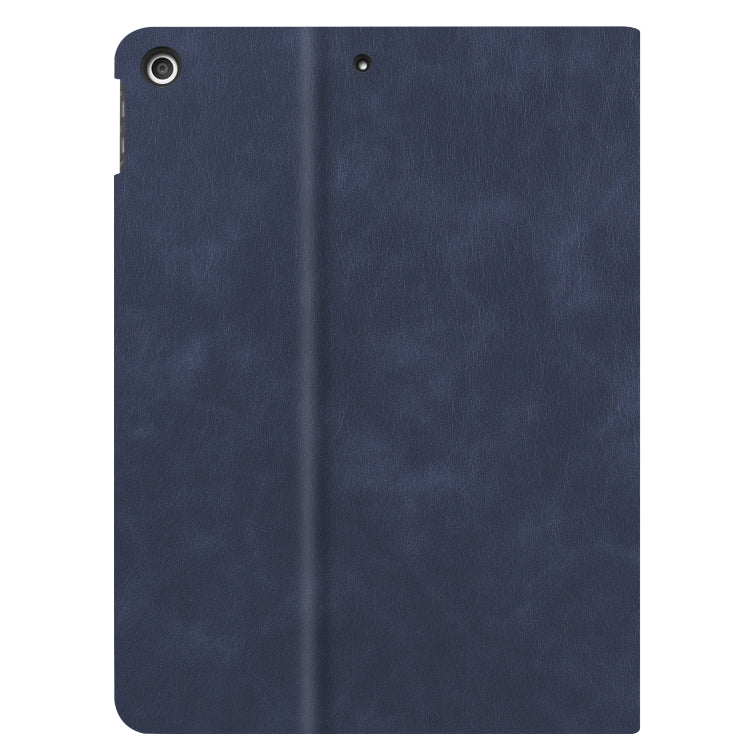 For iPad 10.2 Cowhide Texture Pattern Horizontal Flip Leather Case with Holder & Pen Slots & Sleep / Wake-Up Function