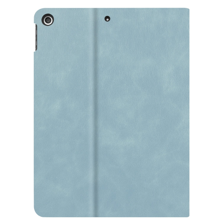 For iPad 10.2 Cowhide Texture Pattern Horizontal Flip Leather Case with Holder & Pen Slots & Sleep / Wake-Up Function