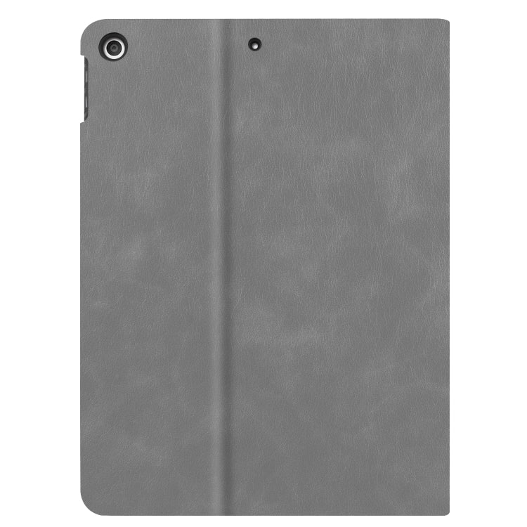 For iPad 10.2 Cowhide Texture Pattern Horizontal Flip Leather Case with Holder & Pen Slots & Sleep / Wake-Up Function