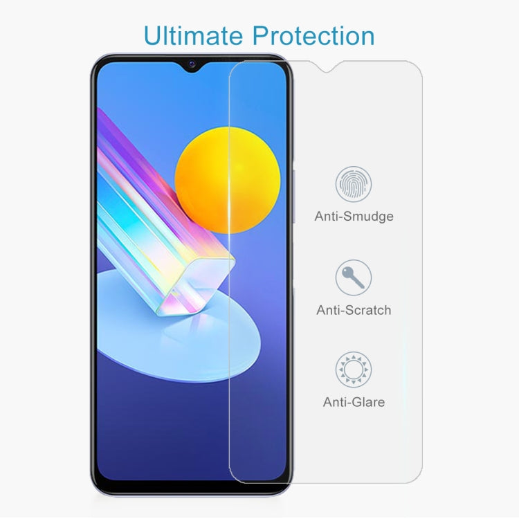 For vivo Y72 5G / Y02  / Y02s / iQOO Z7i / Y11 2023 / Y02A / Y02t 50 PCS 0.26mm 9H 2.5D Tempered Glass Film