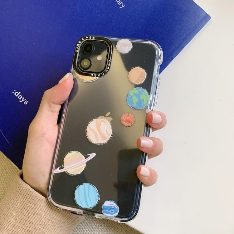 For iPhone SE 2022 / SE 2020 / 8 / 7 Double Color TPU Pattern Protective Case