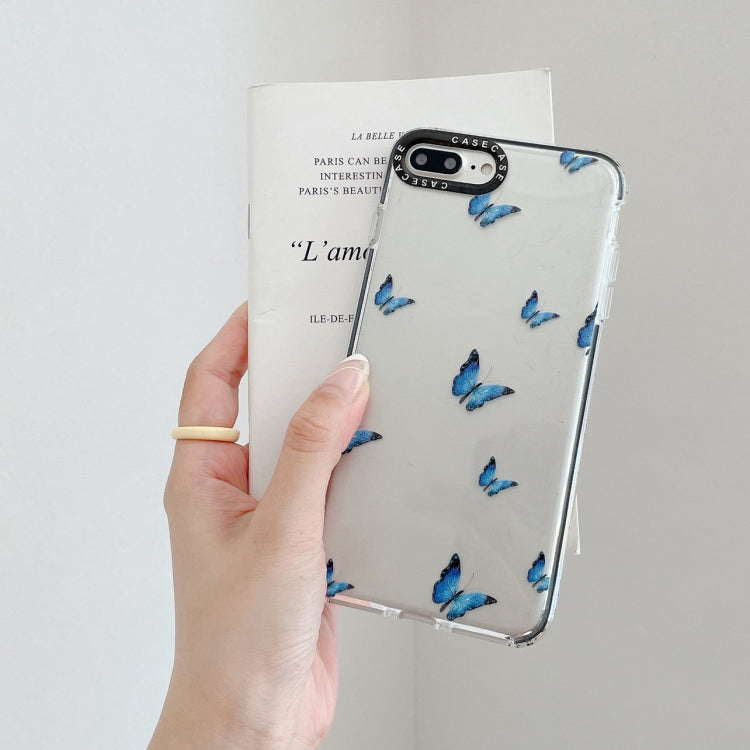 For iPhone SE 2022 / SE 2020 / 8 / 7 Double Color TPU Pattern Protective Case