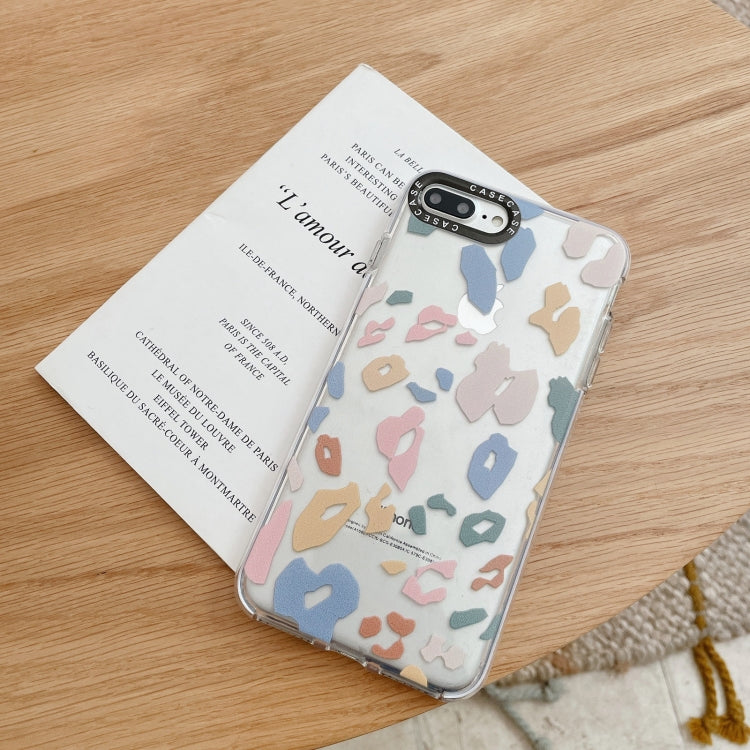 For iPhone SE 2022 / SE 2020 / 8 / 7 Double Color TPU Pattern Protective Case